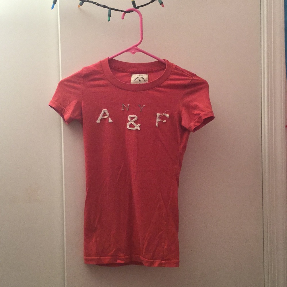 Fitted worn Abercrombie and Fitch t shirt